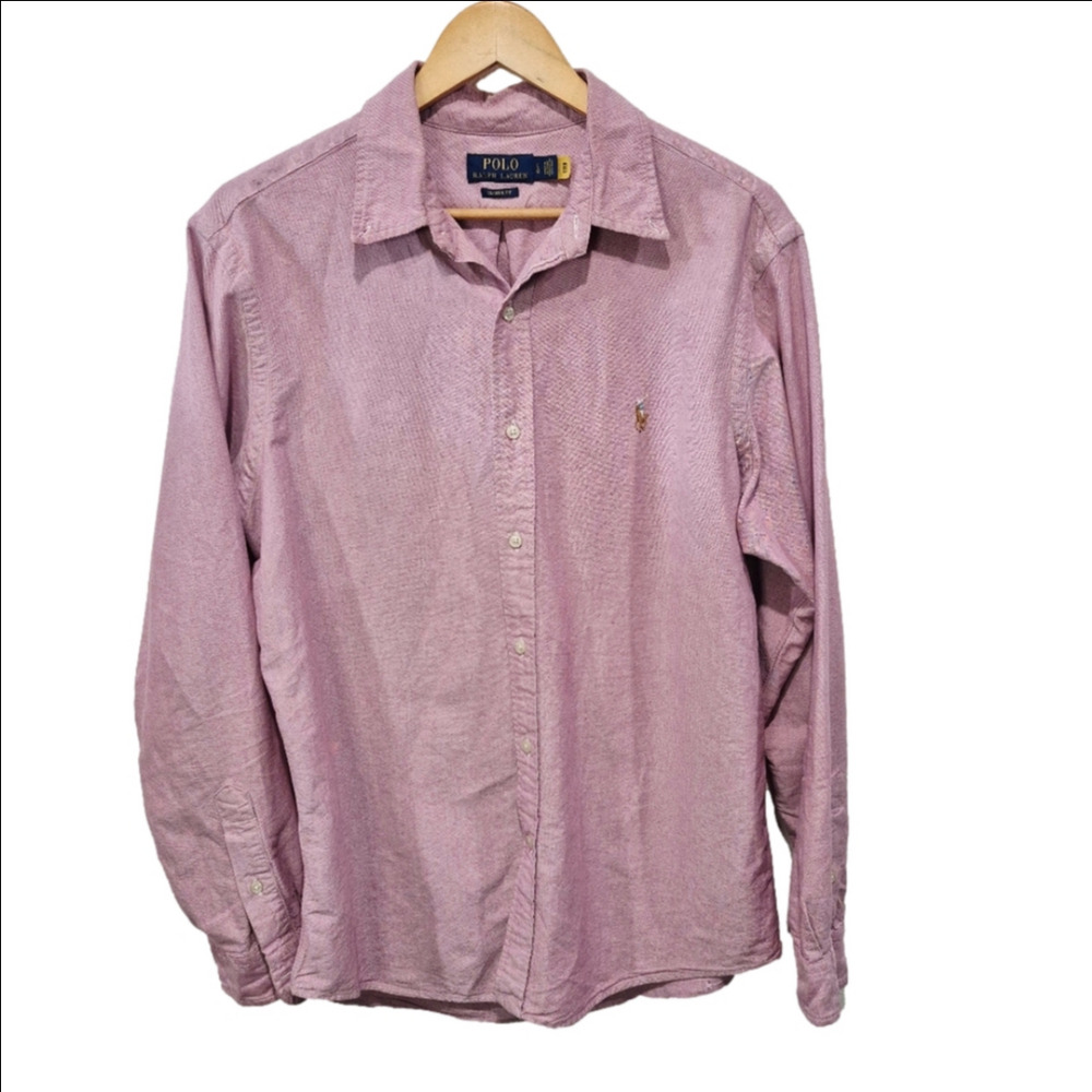 Ralph Lauren Oxford Pony Logo Casual Pink Button Down Shirt